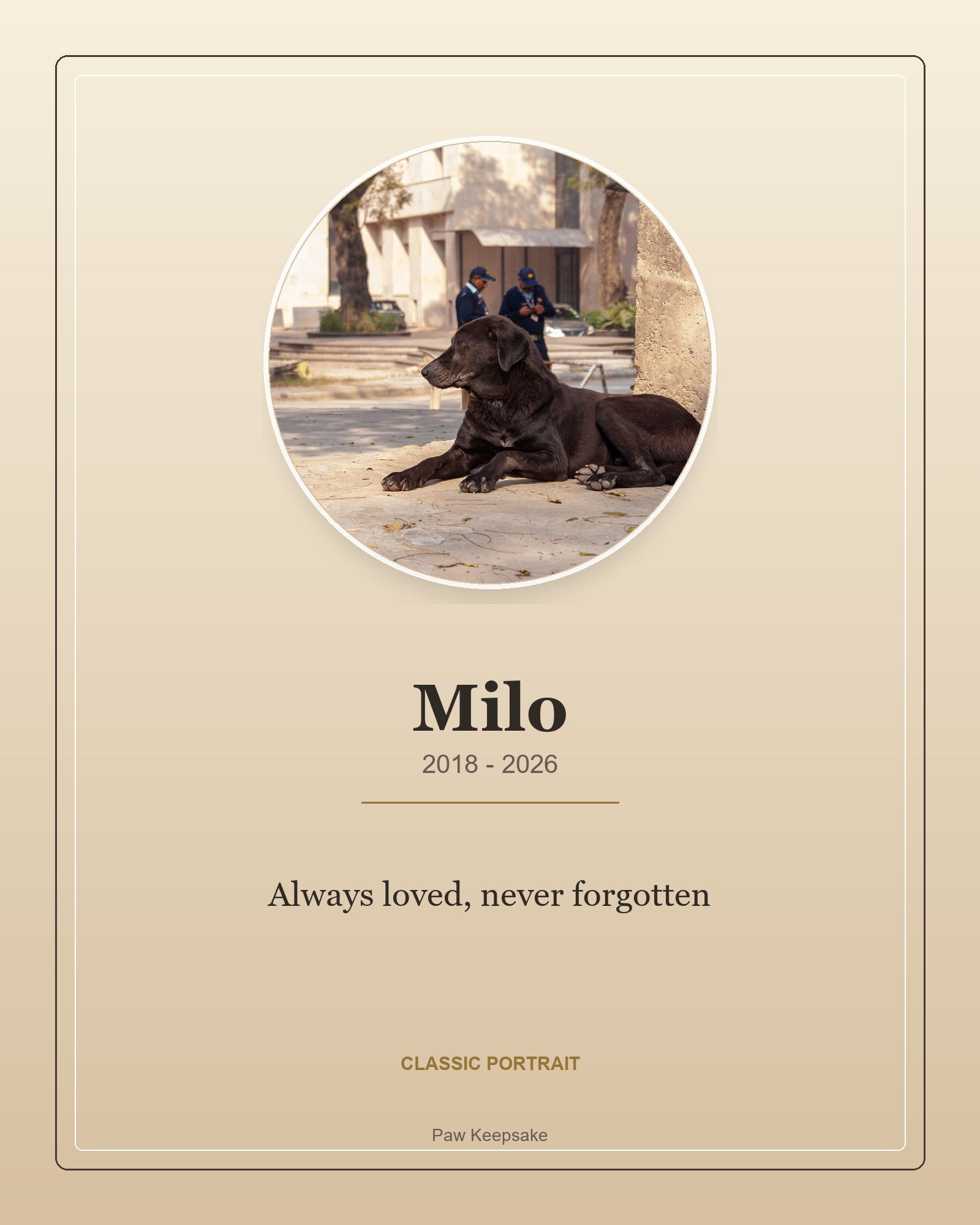 Custom Pet Memorial Digital Portrait