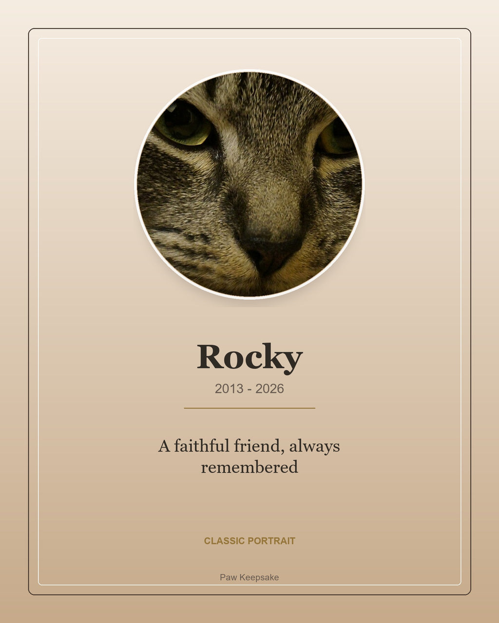 Custom Pet Memorial Digital Portrait